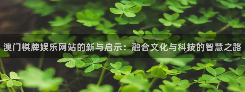 超级大满贯2下载：澳门棋牌娱乐网站的新与启示：融合文化与科技的智慧之路
